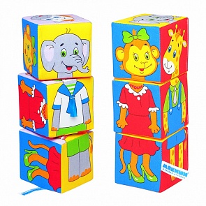 Набор из 3 кубиков "Собираем по одежке" (Мякиши, 208 МЯКИШИsim)